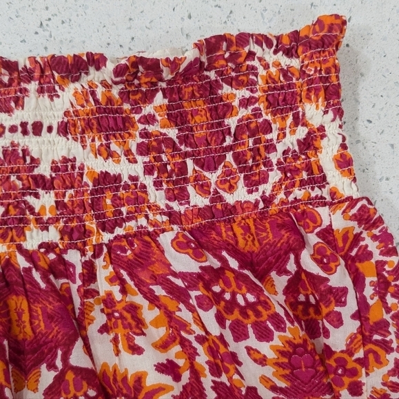 Lane Bryant Women Fuchsia Orange Floral A-Line Maxi Skirt Flowy Boho Plus 26/28 - Picture 6 of 11
